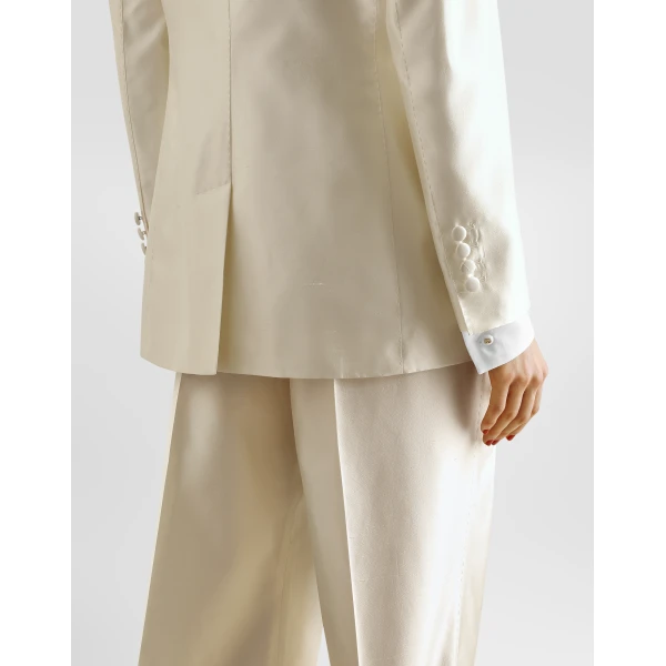 Dolce & Gabbana Single-breasted mikado silk jacket, view 4