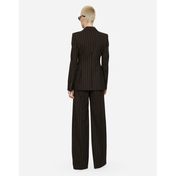 Dolce & Gabbana Single-breasted pinstripe wool Turlington jacket, view 3