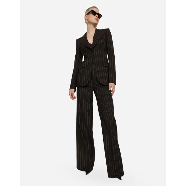 Dolce & Gabbana Single-breasted pinstripe wool Turlington jacket, view 5