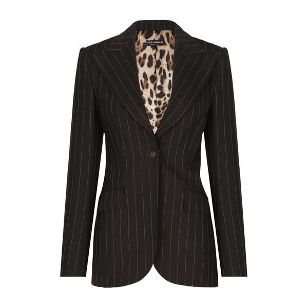 Dolce & Gabbana Single-breasted pinstripe wool Turlington jacket