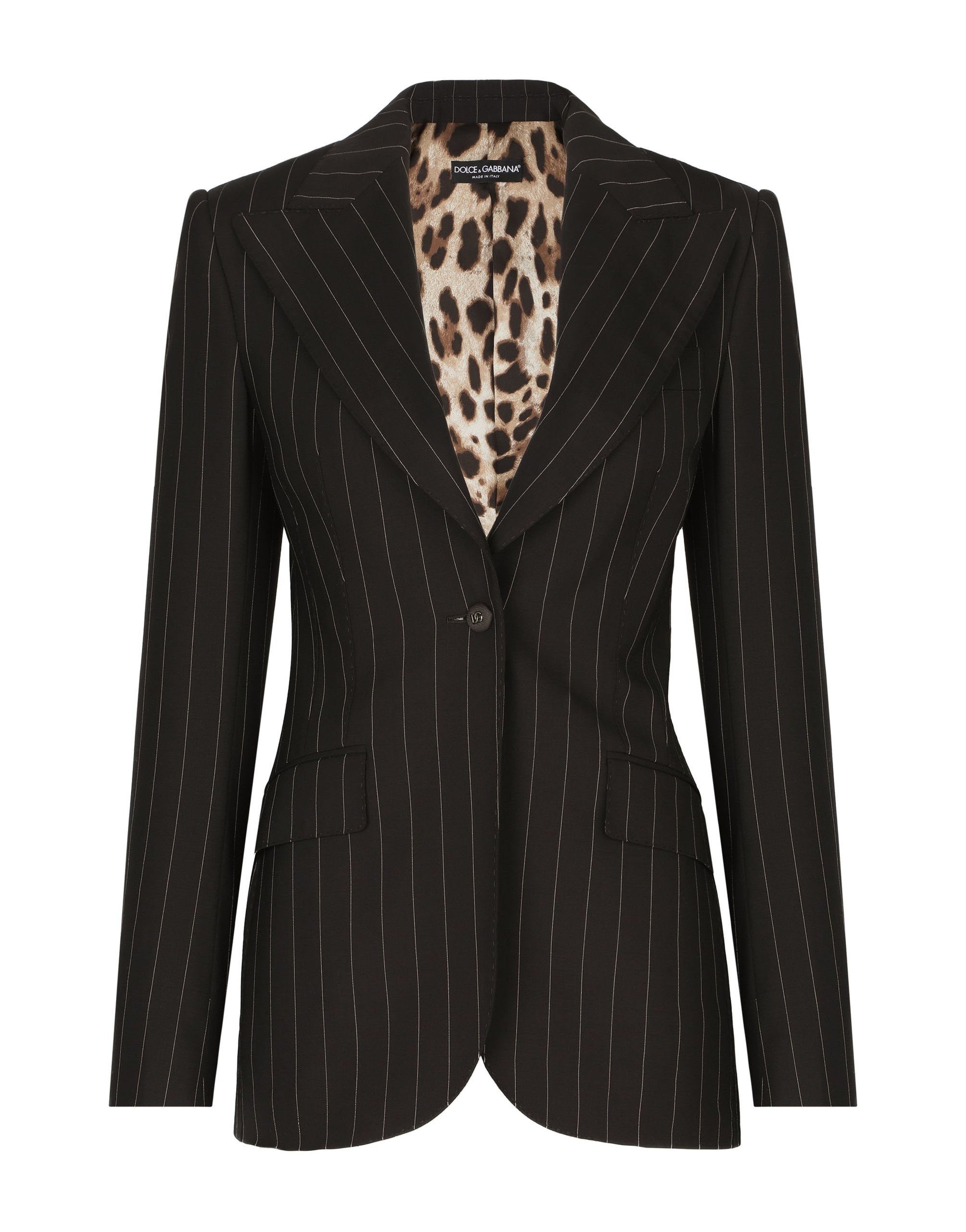 Dolce & Gabbana Single-breasted pinstripe wool Turlington jacket