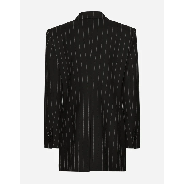 Dolce & Gabbana Single-breasted pinstripe wool jacket, view 2