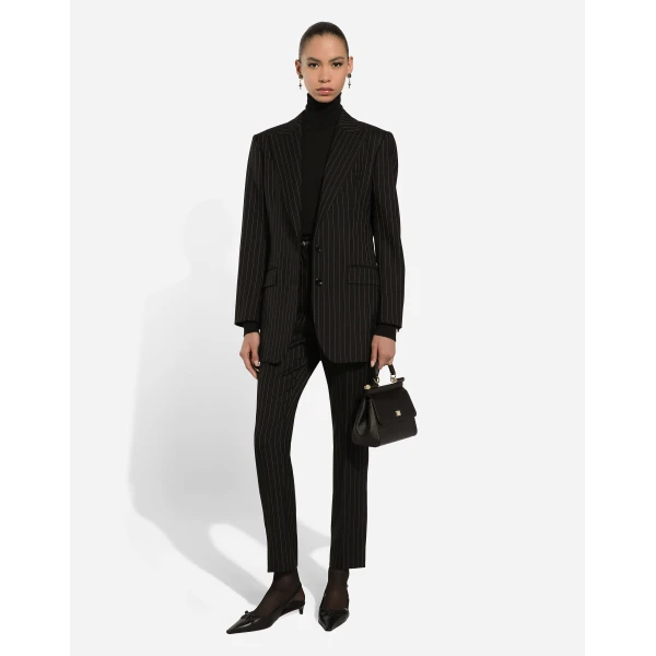 Dolce & Gabbana Single-breasted pinstripe wool jacket, view 2