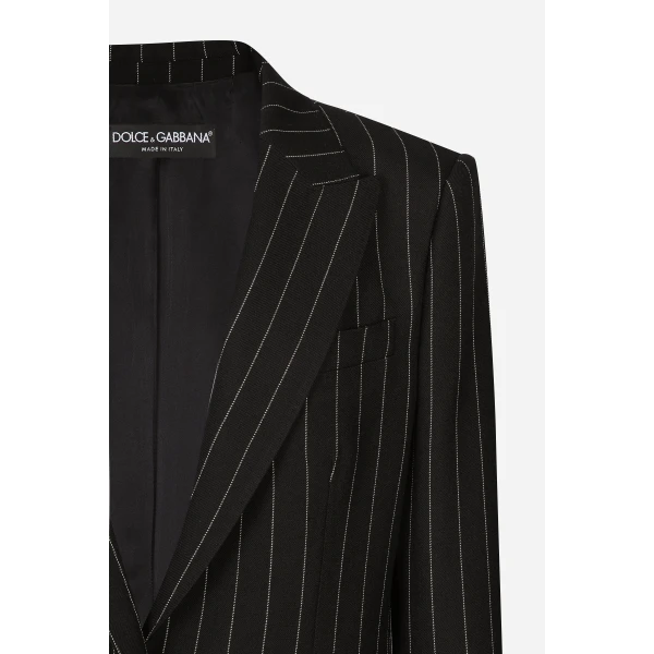 Dolce & Gabbana Single-breasted pinstripe wool jacket, view 3
