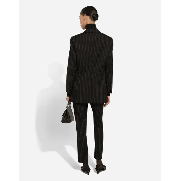 Dolce & Gabbana Single-breasted pinstripe wool jacket, view 3
