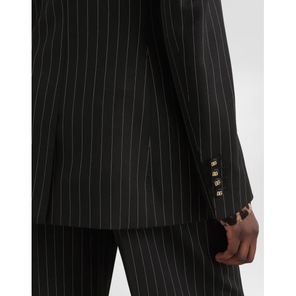 Dolce & Gabbana Single-breasted pinstripe wool jacket, view 5