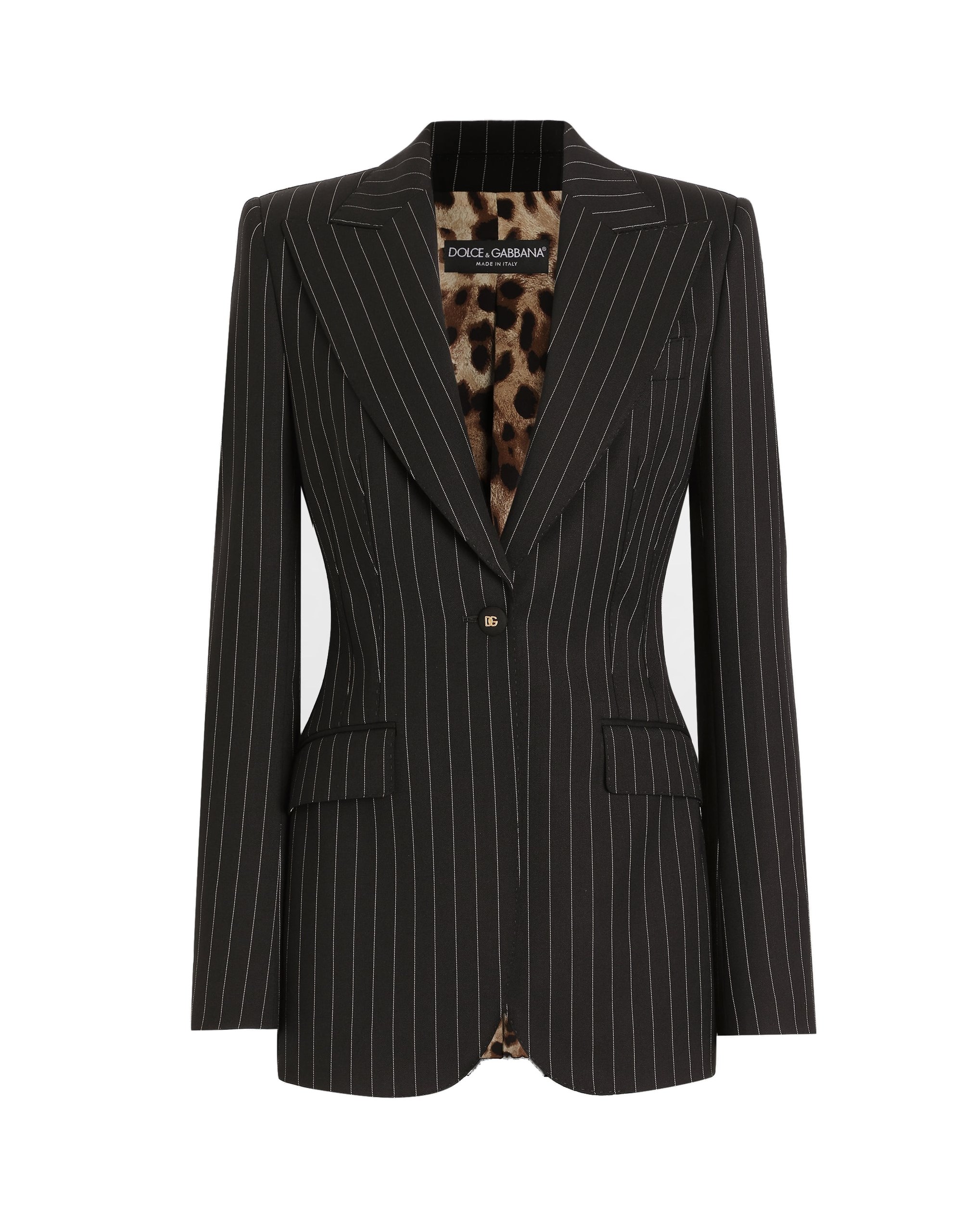 Dolce & Gabbana Single-breasted pinstripe wool jacket