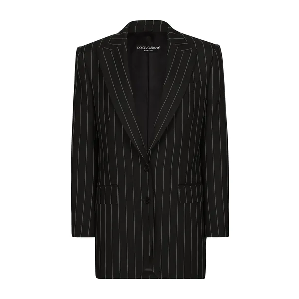 Dolce & Gabbana Single-breasted pinstripe wool jacket