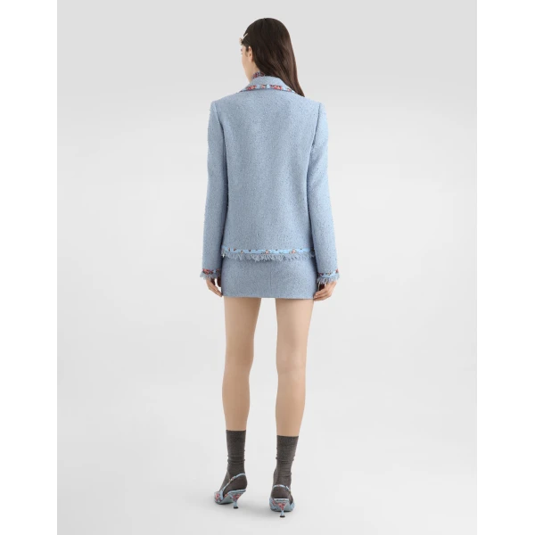 Dolce & Gabbana Single-breasted rachel basketweave jacket, view 3