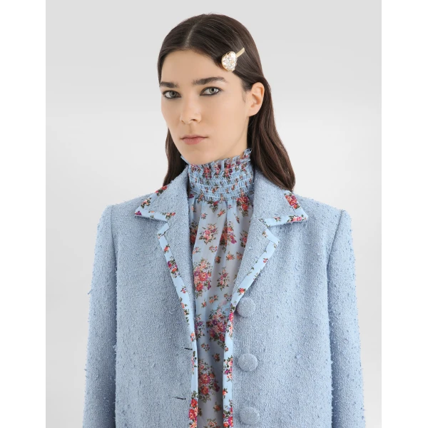 Dolce & Gabbana Single-breasted rachel basketweave jacket, view 4