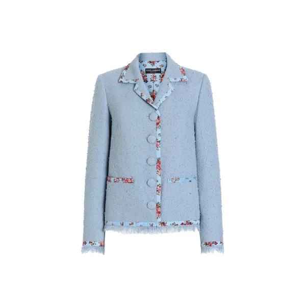 Dolce & Gabbana Single-breasted rachel basketweave jacket