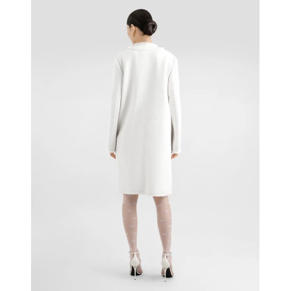 Dolce & Gabbana Single-breasted raschel tweed coat, view 3
