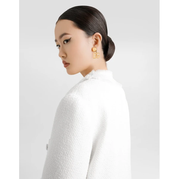 Dolce & Gabbana Single-breasted raschel tweed coat, view 5