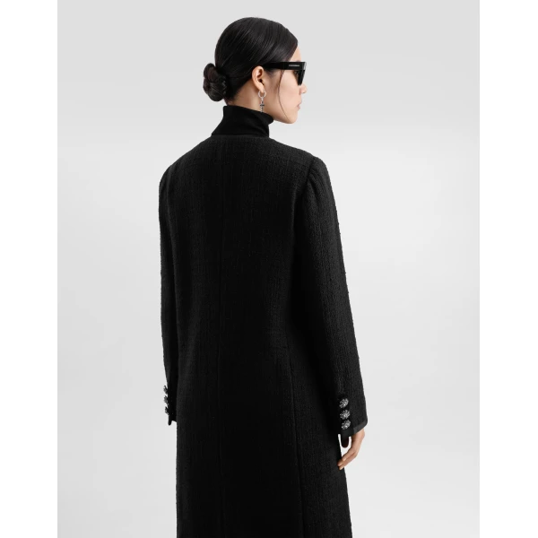 Dolce & Gabbana Single-breasted raschel tweed coat, view 6