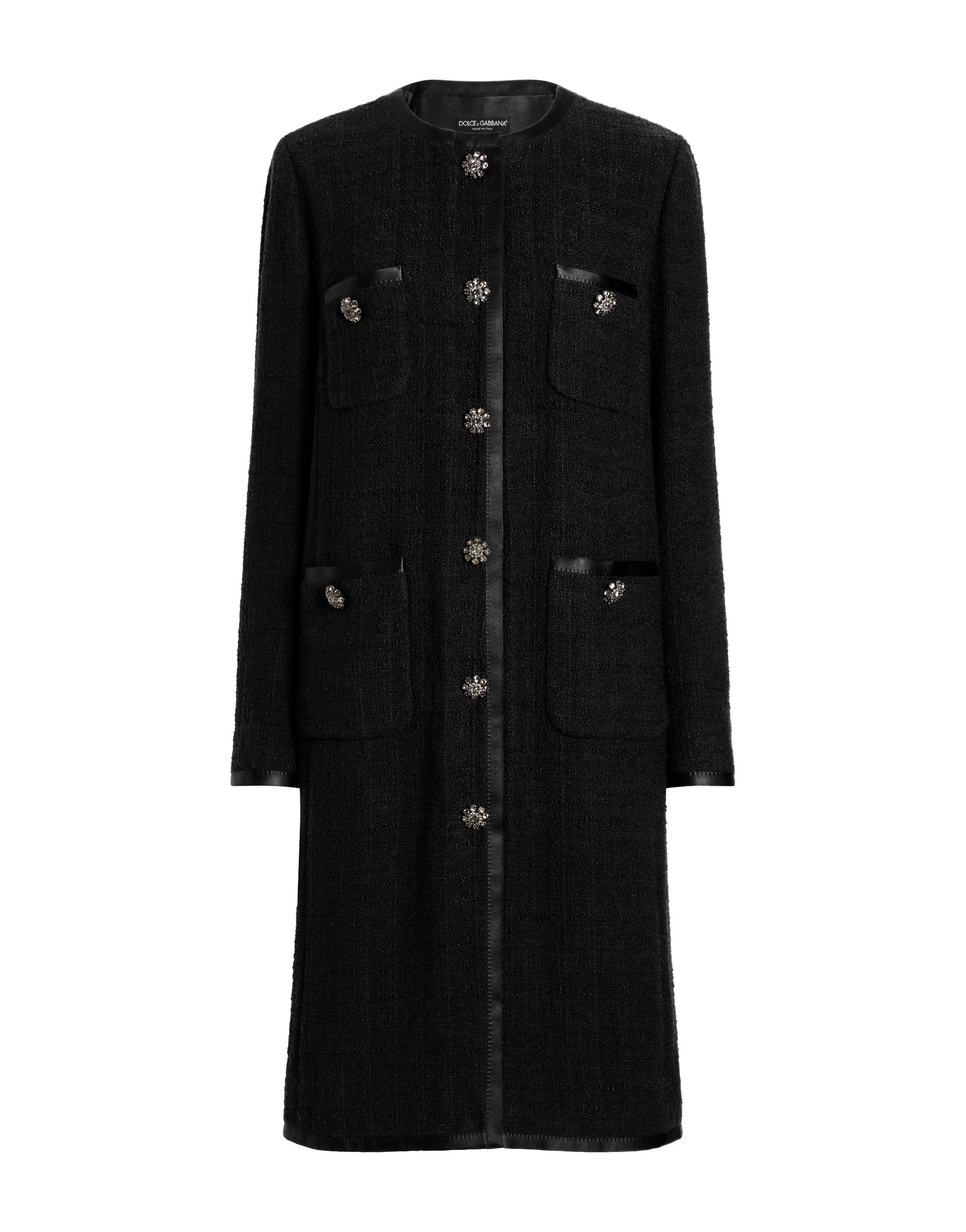 Dolce & Gabbana Single-breasted raschel tweed coat