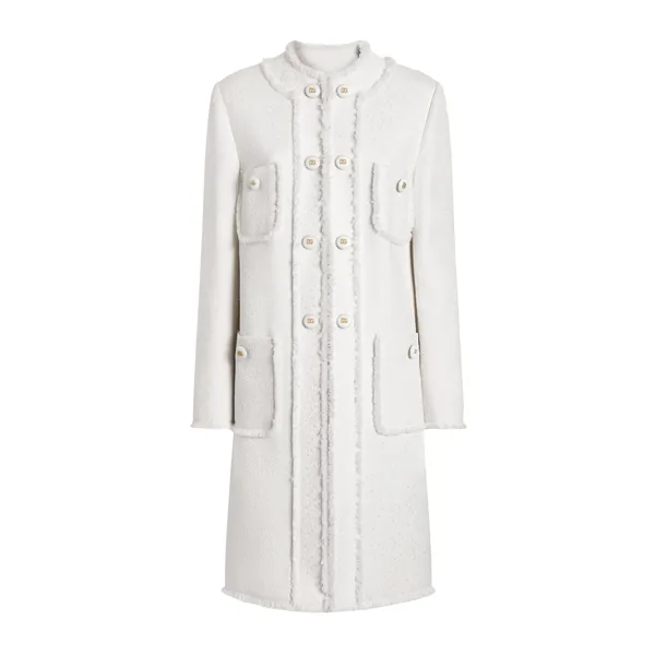 Dolce & Gabbana Single-breasted raschel tweed coat