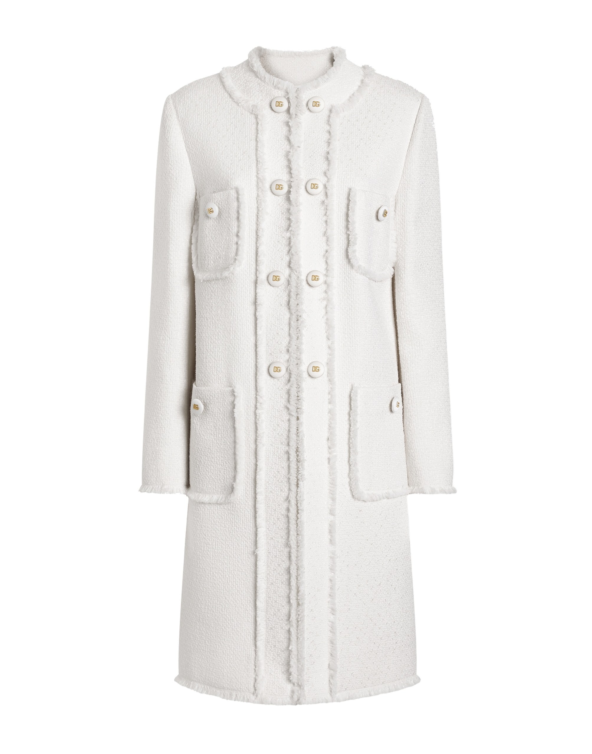 Dolce & Gabbana Single-breasted raschel tweed coat