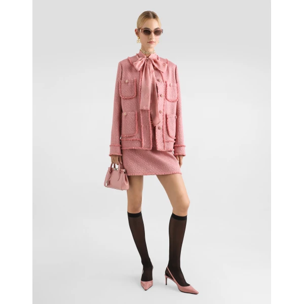 Dolce & Gabbana Single-breasted raschel tweed jacket, view 2