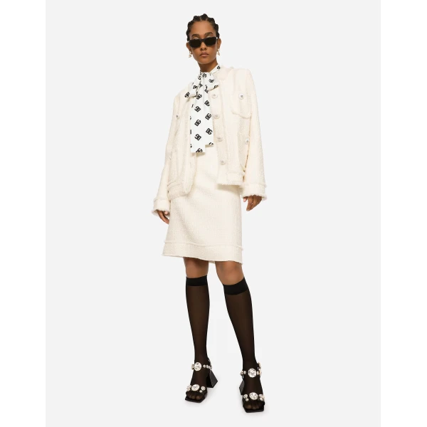 Dolce & Gabbana Single-breasted raschel tweed jacket, view 2