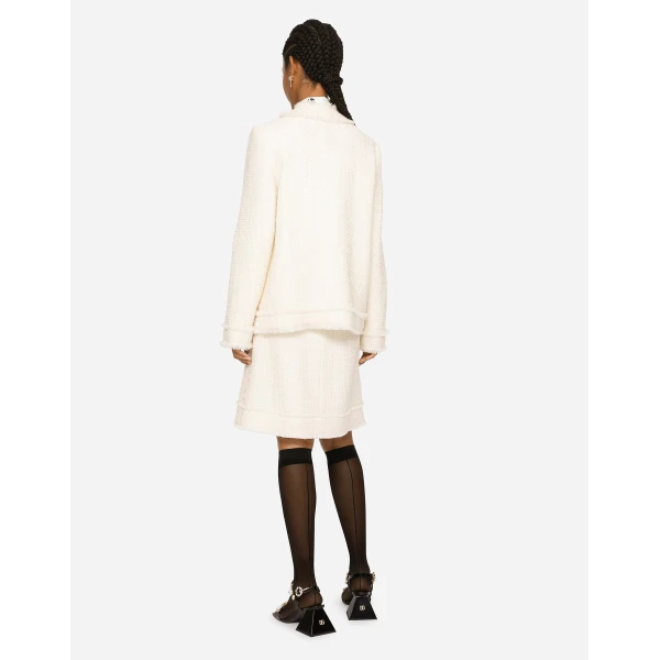 Dolce & Gabbana Single-breasted raschel tweed jacket, view 5