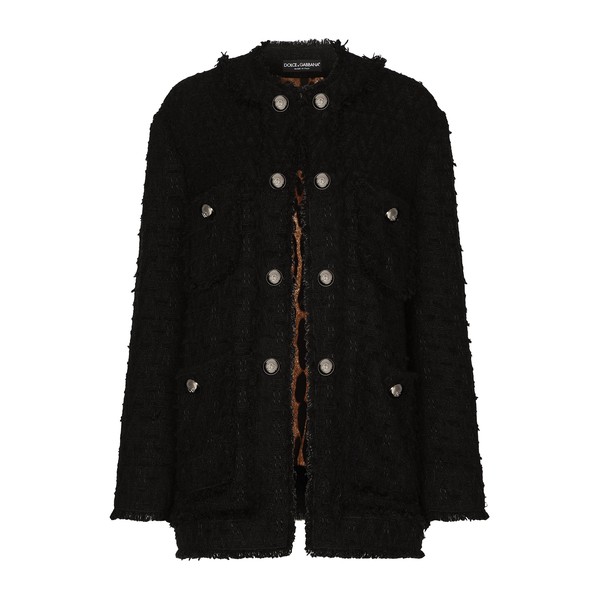 Dolce & Gabbana Single-breasted rush-stitch jacket
