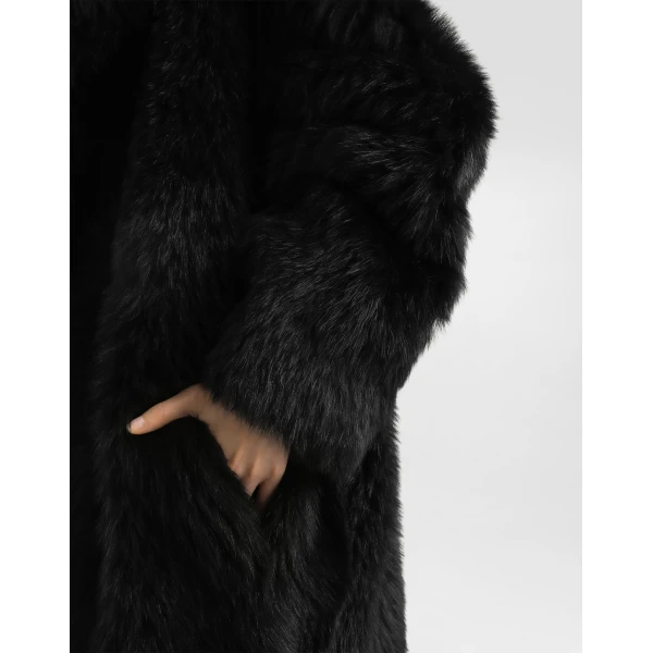 Dolce & Gabbana Single-breasted shearling coat, view 5
