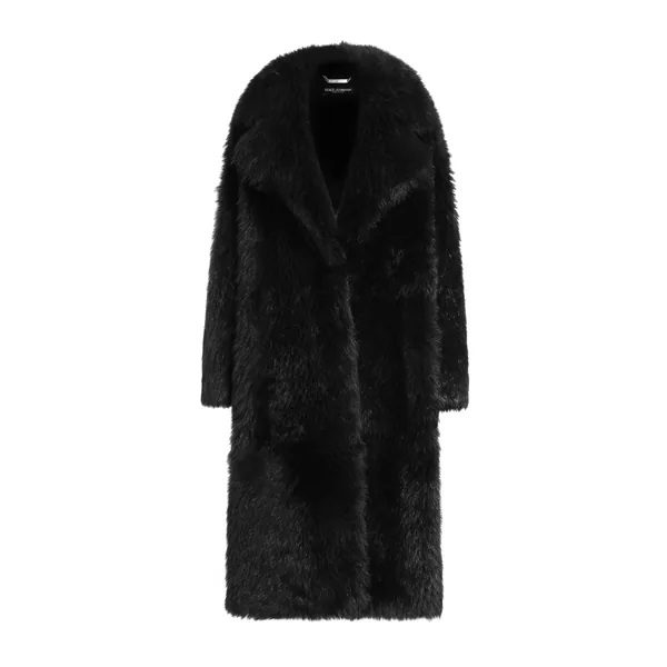 Single-breasted shearling coat