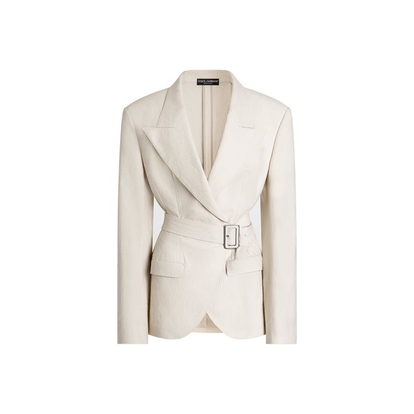 Dolce & Gabbana Single-breasted taormina jacket in rustic canvas