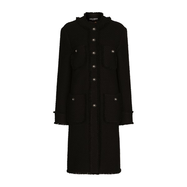 Dolce & Gabbana Single-breasted tweed coat