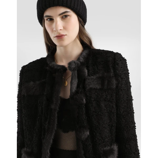 Dolce & Gabbana Single-breasted tweed jacket, view 4
