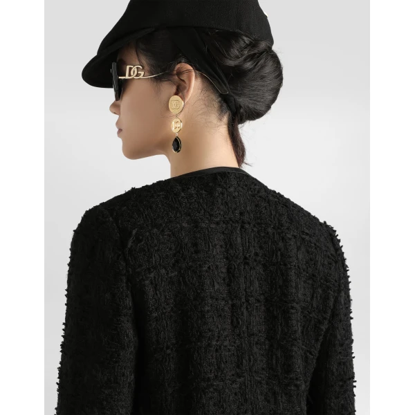 Dolce & Gabbana Single-breasted tweed jacket, view 5