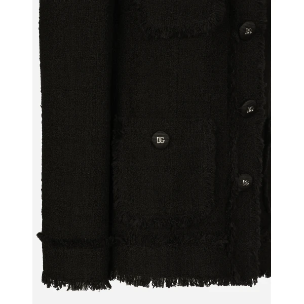 Dolce & Gabbana Single-breasted tweed jacket, view 5