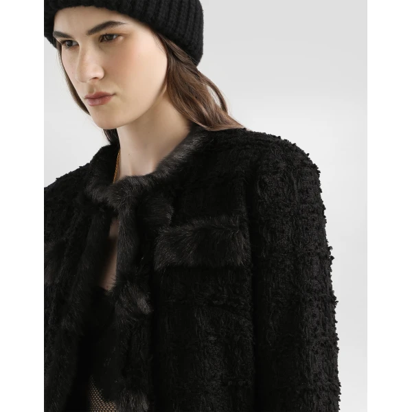Dolce & Gabbana Single-breasted tweed jacket, view 6