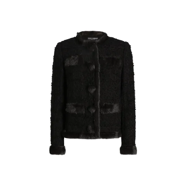 Dolce & Gabbana Single-breasted tweed jacket