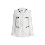 Dolce & Gabbana Single-breasted tweed jacket with jewel embroidery