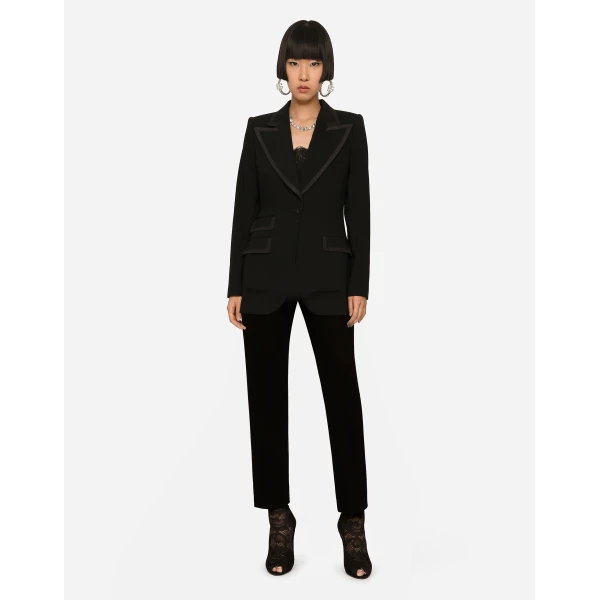 Dolce & Gabbana Single-breasted twill Turlington tuxedo jacket, view 2