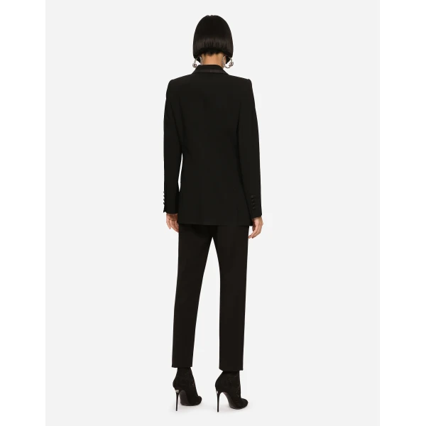 Dolce & Gabbana Single-breasted twill Turlington tuxedo jacket, view 3
