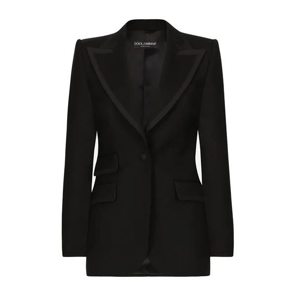 Dolce & Gabbana Single-breasted twill Turlington tuxedo jacket