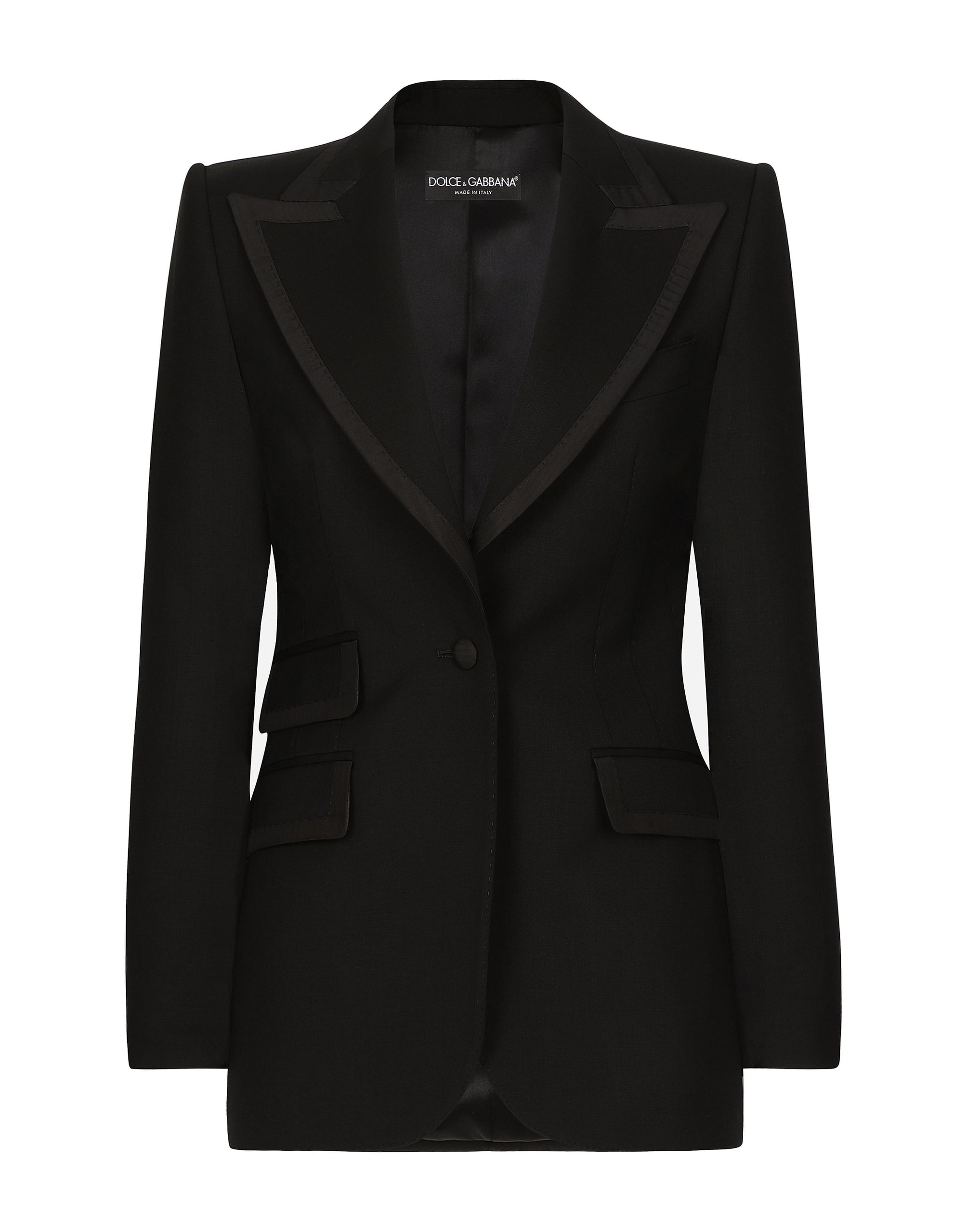 Dolce & Gabbana Single-breasted twill Turlington tuxedo jacket
