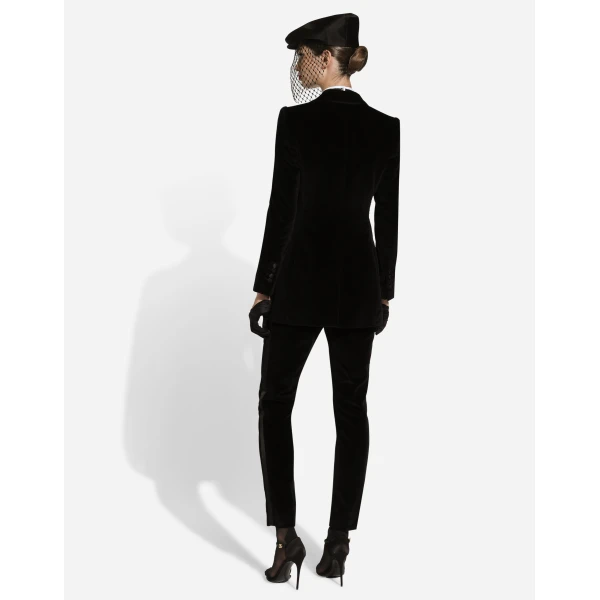 Dolce & Gabbana Single-breasted velvet Turlington tuxedo jacket, view 4