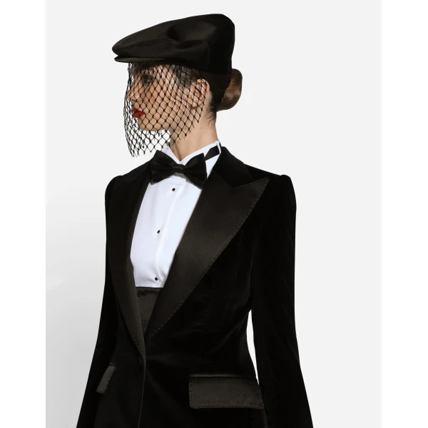 Dolce & Gabbana Single-breasted velvet Turlington tuxedo jacket, view 6