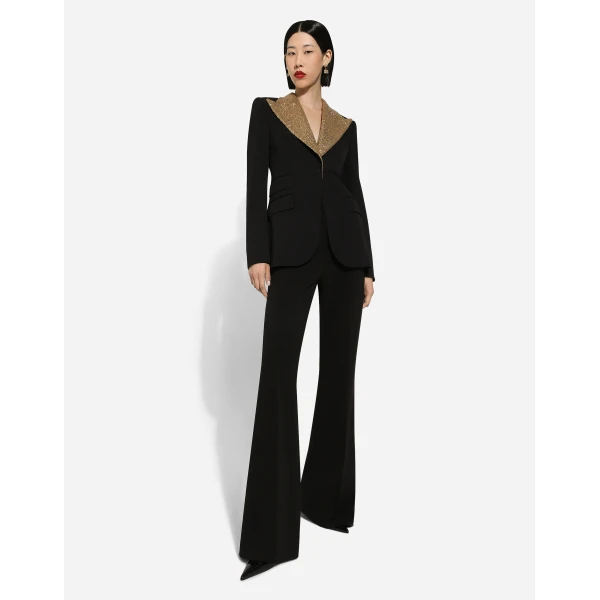 Dolce & Gabbana Single-breasted wool Turlington jacket with sequined lapels, view 5