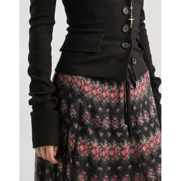 Dolce & Gabbana Single-breasted wool canvas jacket, view 4