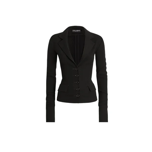 Dolce & Gabbana Single-breasted wool canvas jacket