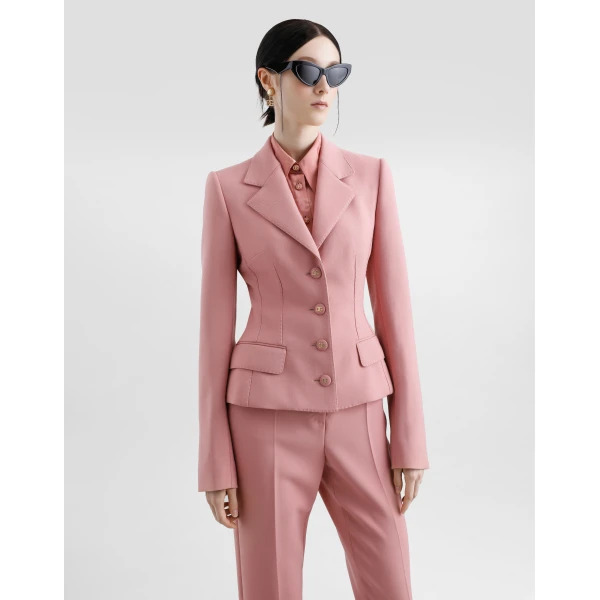 Dolce & Gabbana Single-breasted wool crepe Dolce jacket, view 4