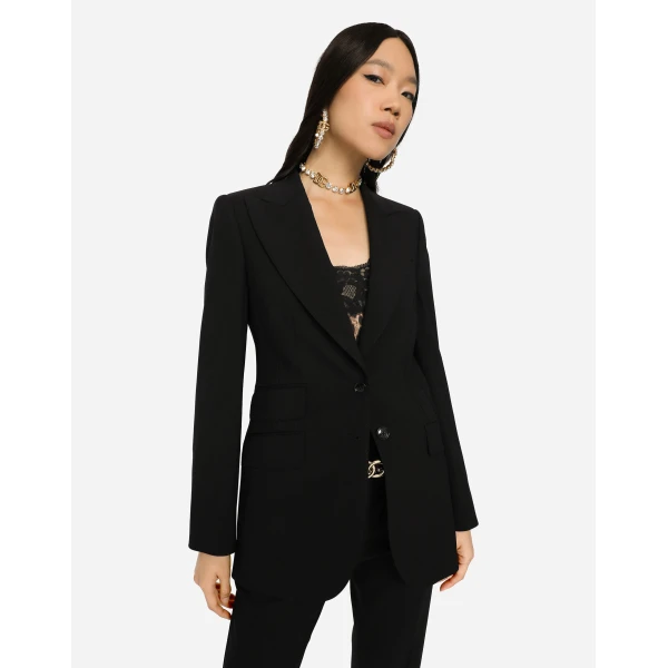 Dolce & Gabbana Single-breasted woolen Turlington blazer, view 2