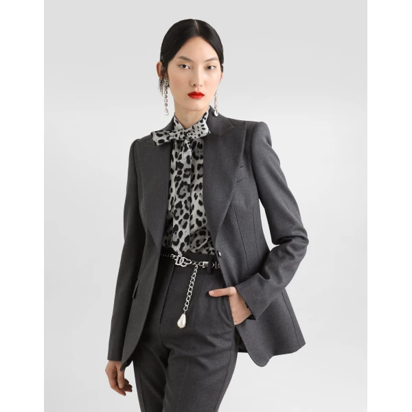 Dolce & Gabbana Single-breasted woolen Turlington blazer, view 4
