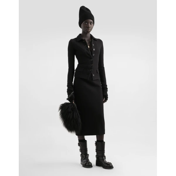 Dolce & Gabbana Single-breastedwool cloth jacket, view 2