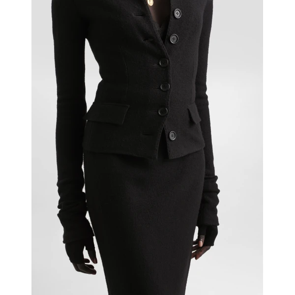 Dolce & Gabbana Single-breastedwool cloth jacket, view 5