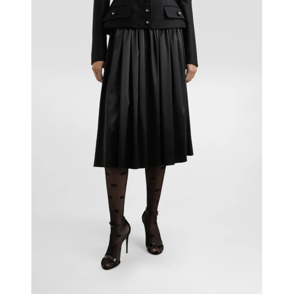Dolce & Gabbana Skirt with metal logo, view 4